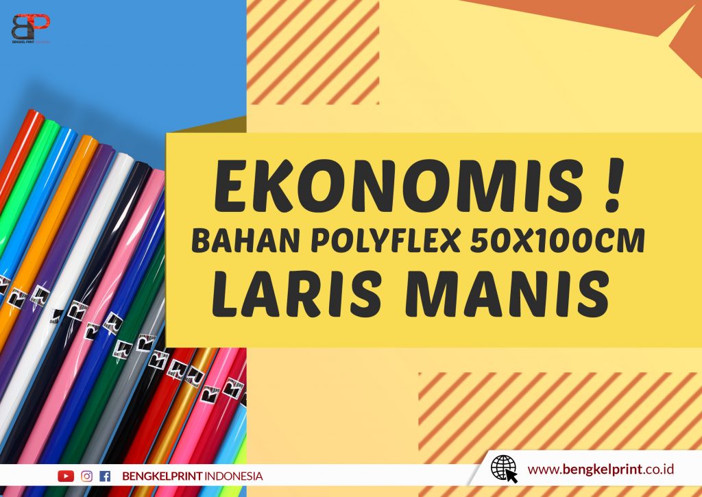 harga Bahan Polyflex 50X100 CM PU PVC Murah 2021